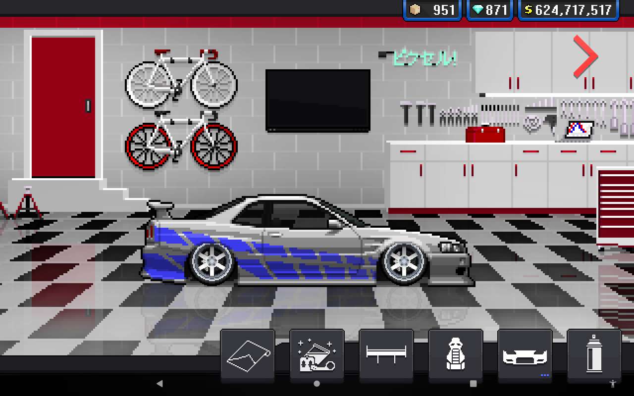 Pikselowy samochód wyścigowy Nissan Skyline R34 puzzle online
