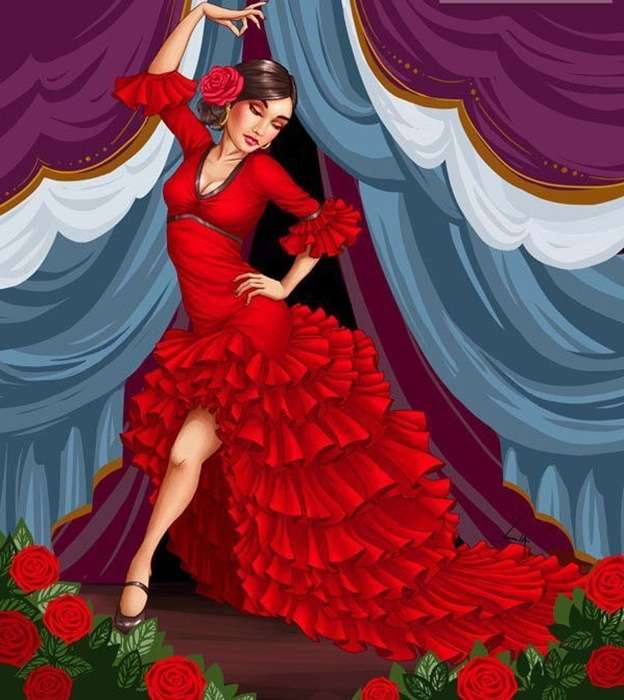 hiszpańska tancerka puzzle online