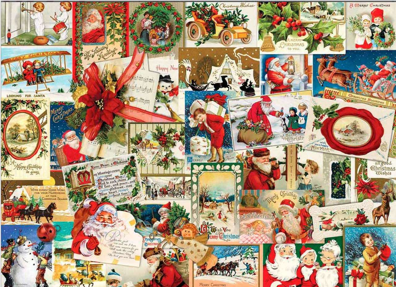 Kolaż z motywami świątecznymi puzzle online