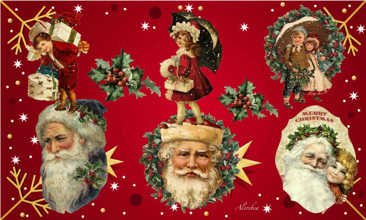 Boże Narodzenie w stylu vintage puzzle online