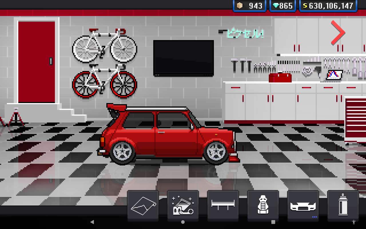 Pixel samochód wyścigowy mini Cooper GP puzzle online