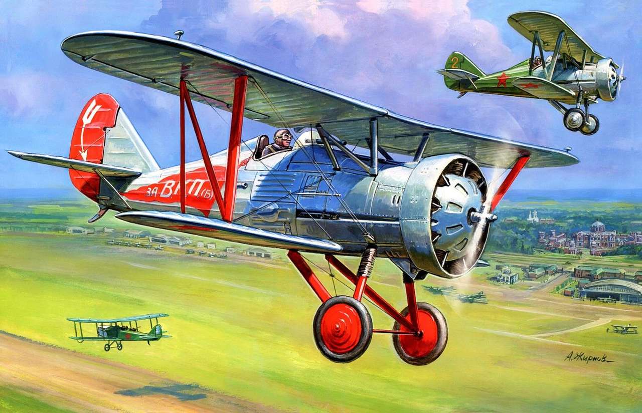 Legendarny samolot: dwupłatowy myśliwiec ZSRR Polikarpow puzzle online