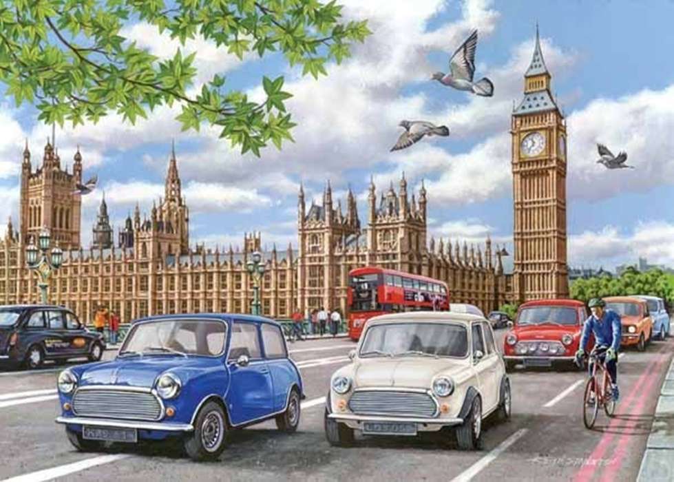 samochody w londynie puzzle online