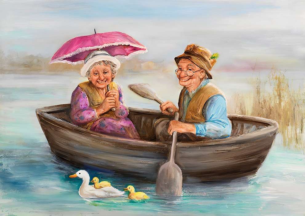 dziadkowie w łodzi puzzle