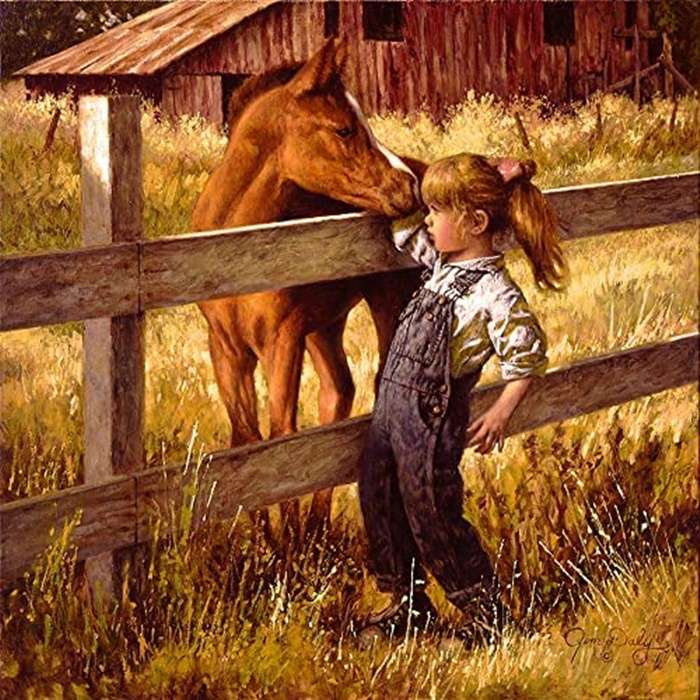 dziewczyna z koniem puzzle online