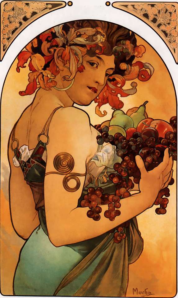 Alfons Mucha: Frutta puzzle