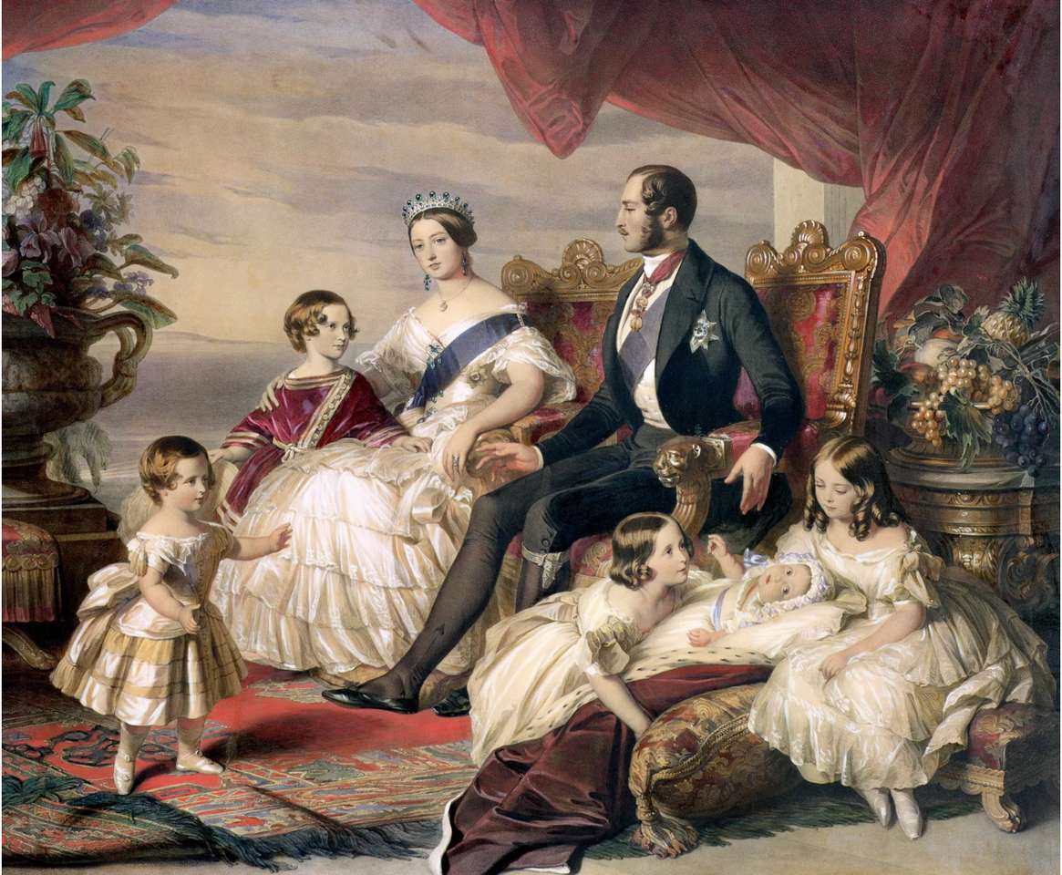 Królowa Wiktoria z Albertem i ich dziećmi puzzle online