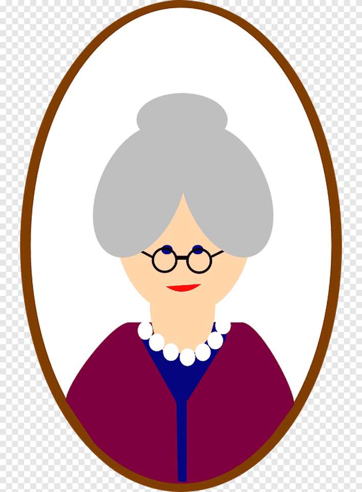 Portret babci na ścianie puzzle online