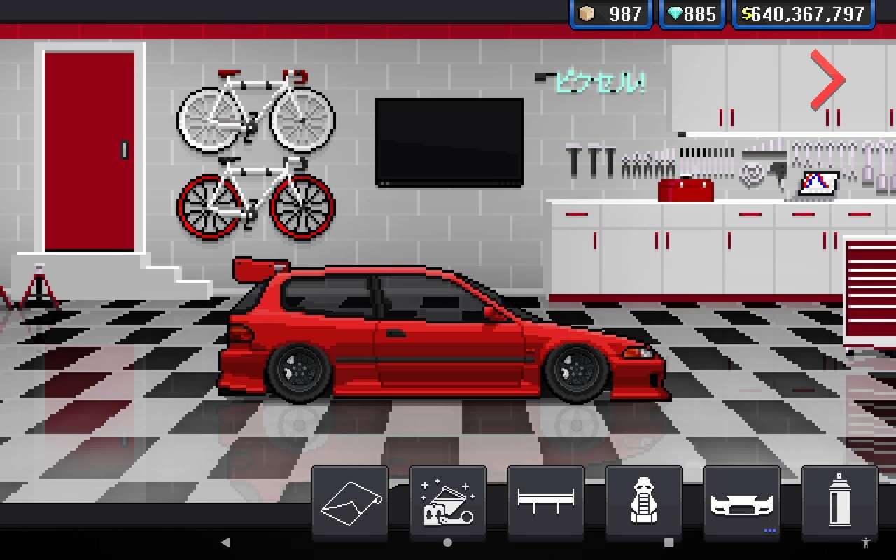 Pikselowa wyścigówka Honda Civic eg6 puzzle online