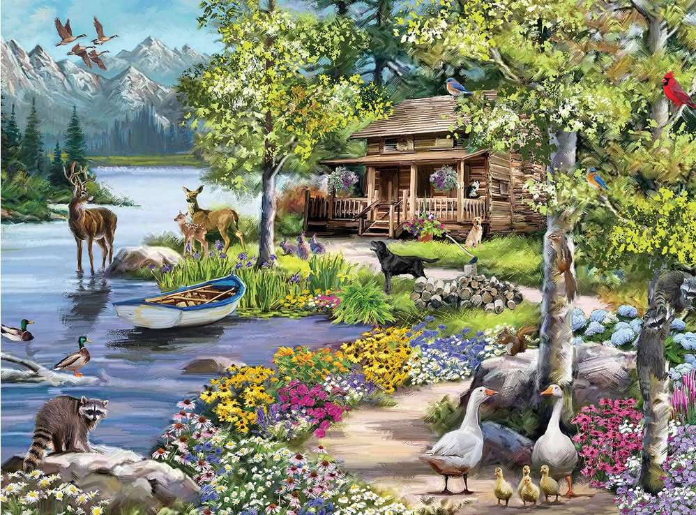 Wiosna nad rzeką. puzzle online