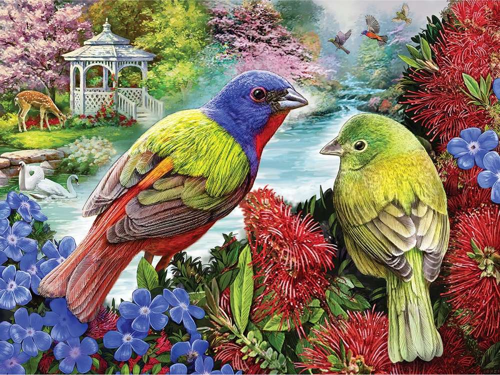 piękne małe ptaszki puzzle online