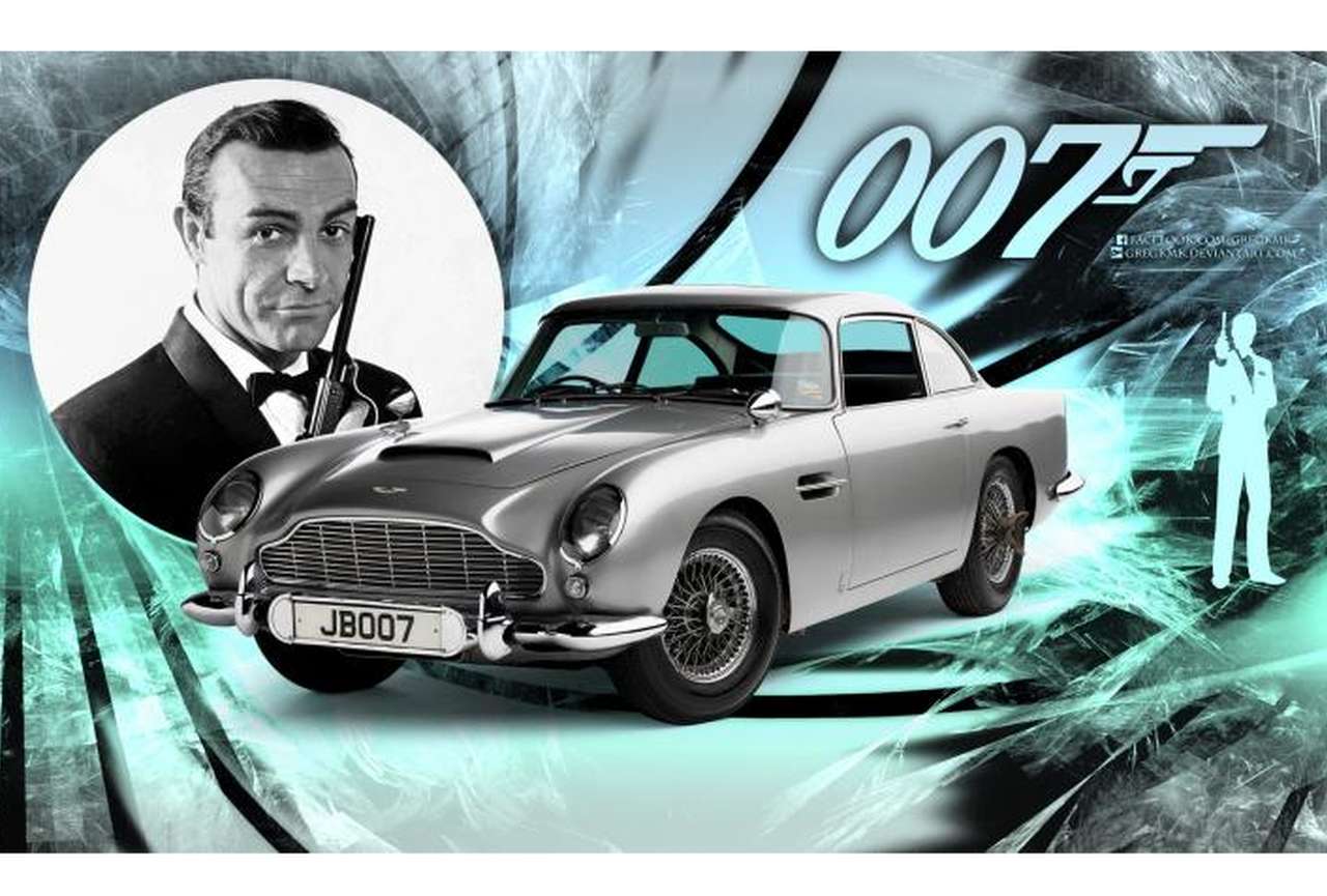 James Bond i Aston Martin DB5 puzzle online