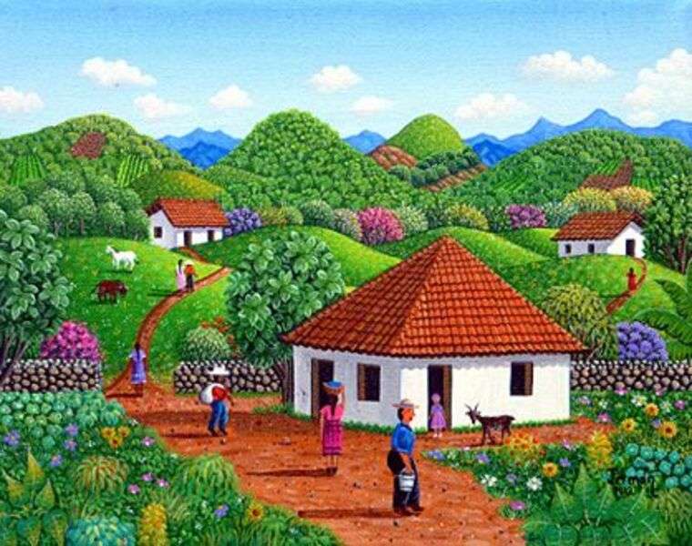 Małe domki w górach puzzle online