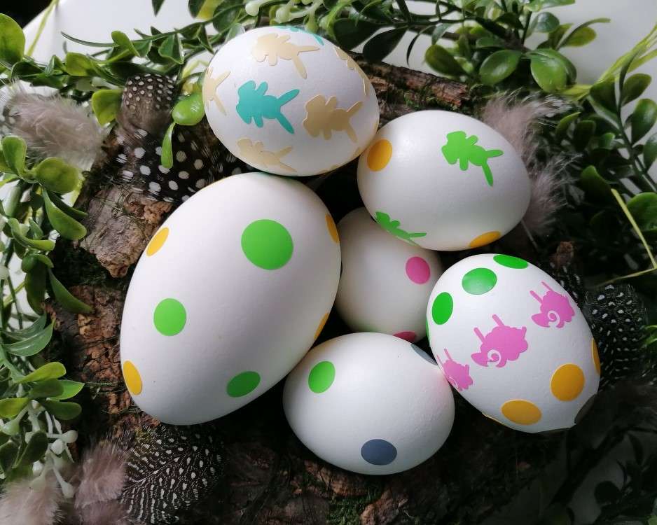 Motifs pastel sur les œufs puzzle