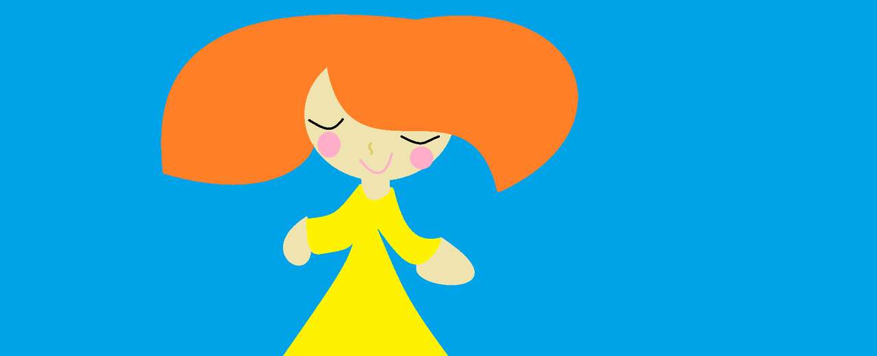 Dziewczynka Pomarańczowe włosy puzzle online