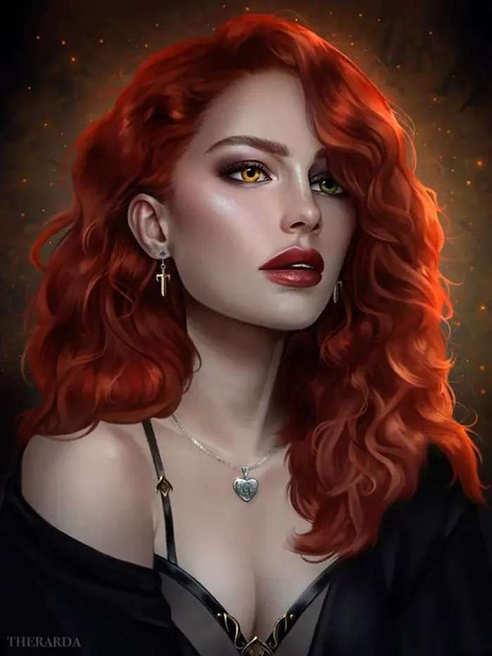 ładna rudowłosa kobieta puzzle online