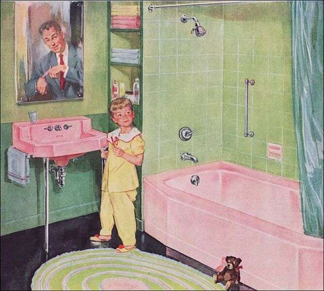Łazienka domu Rok 1952 #14 puzzle online