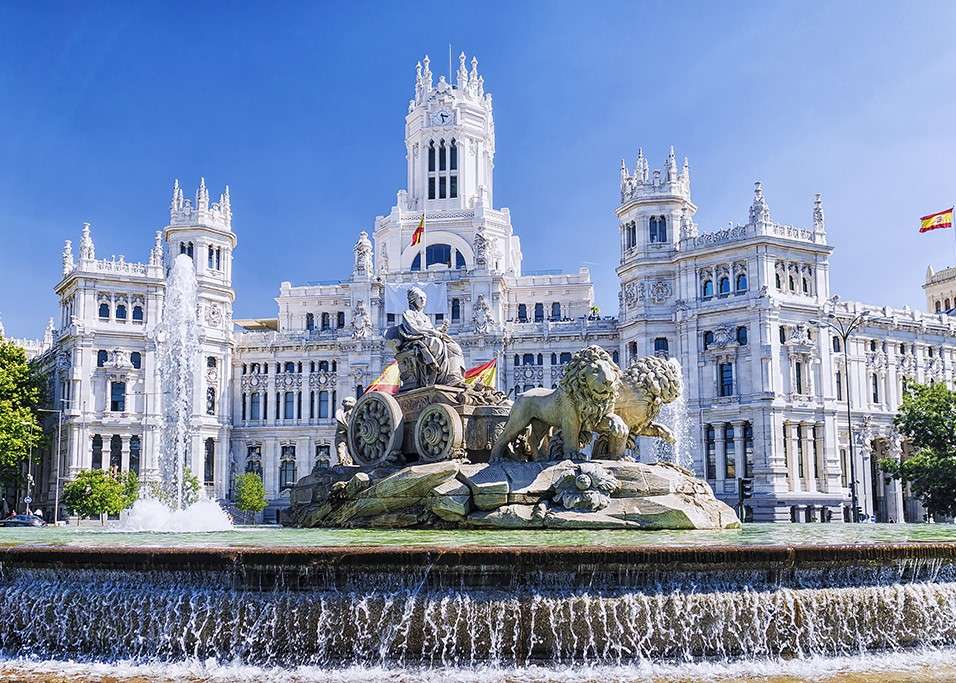 Budowla w Madrycie, fontanna puzzle online