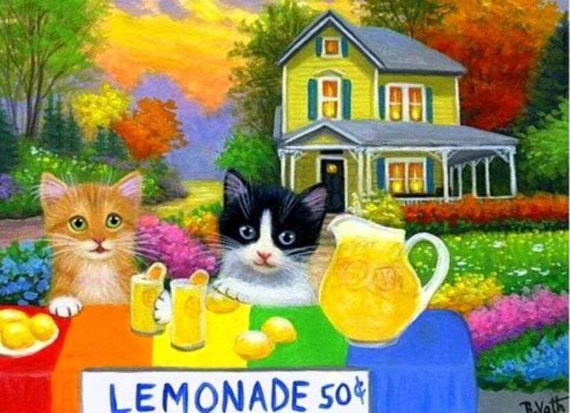 Kocięta sprzedające lemoniady #115 puzzle online