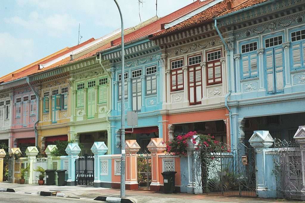Kolorowe domy w Singapurze puzzle online