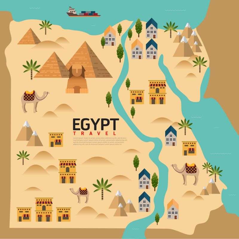EGIPT MAPA puzzle online