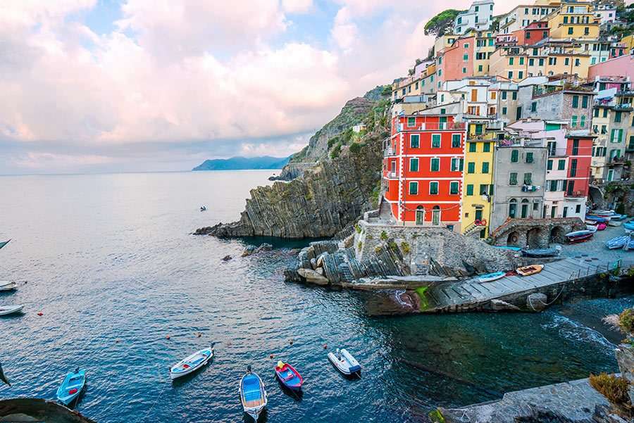 Włochy- miasteczko i zatoka puzzle online