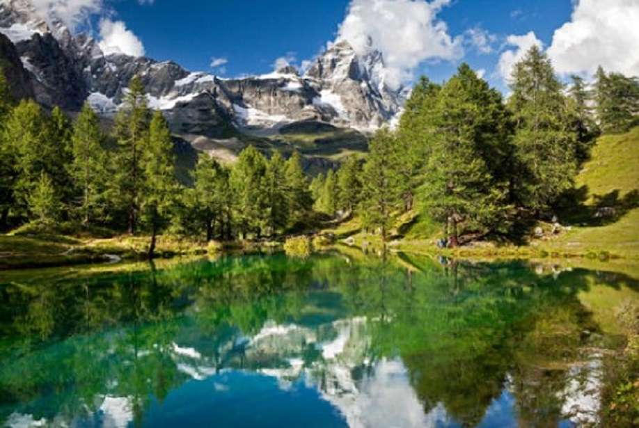 Jezioro w Alpach puzzle online