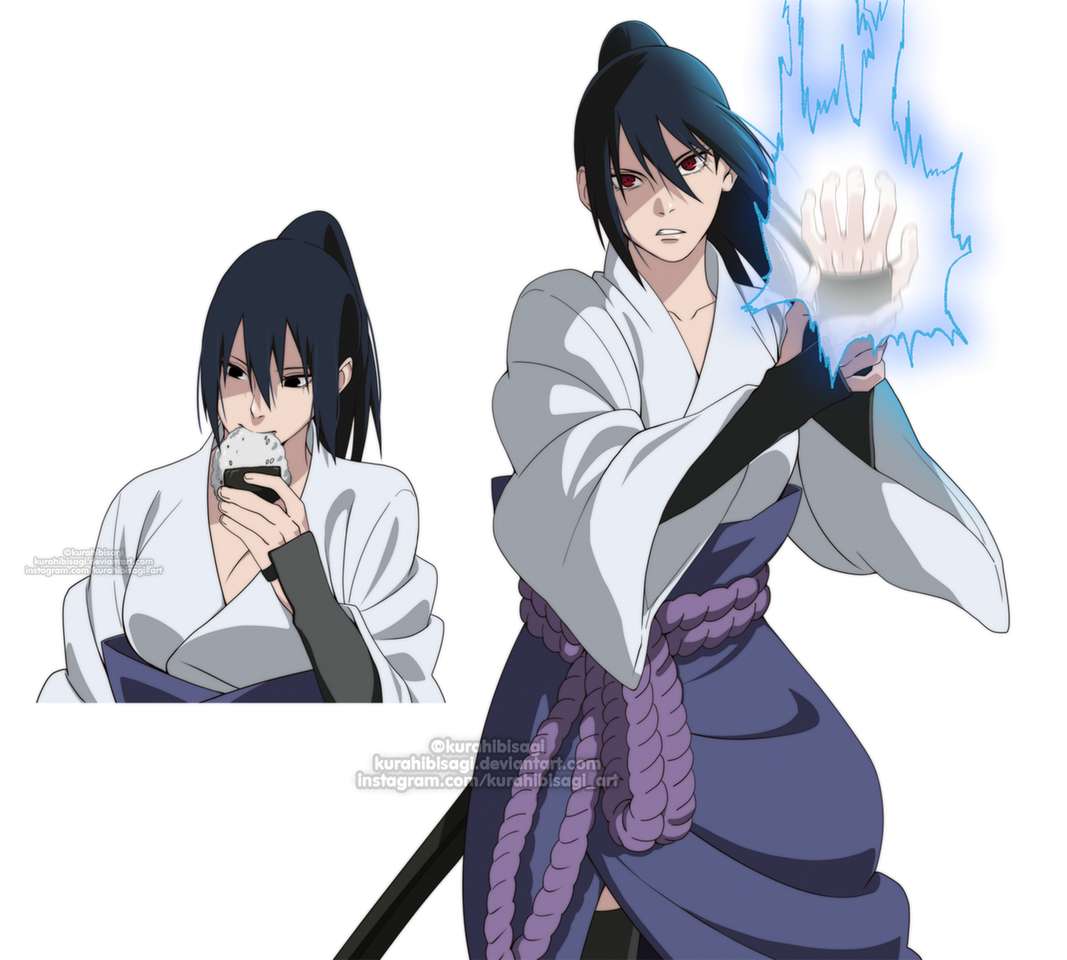 Sasuke Uchiha jako dziewczyna puzzle online