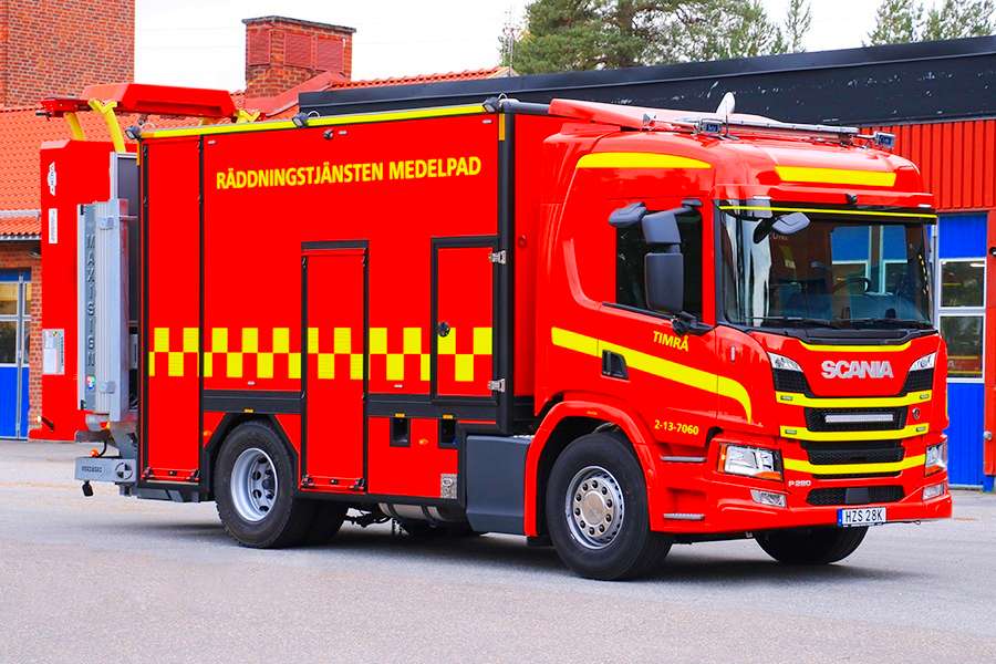 Szwedzki wóz strażacki puzzle online