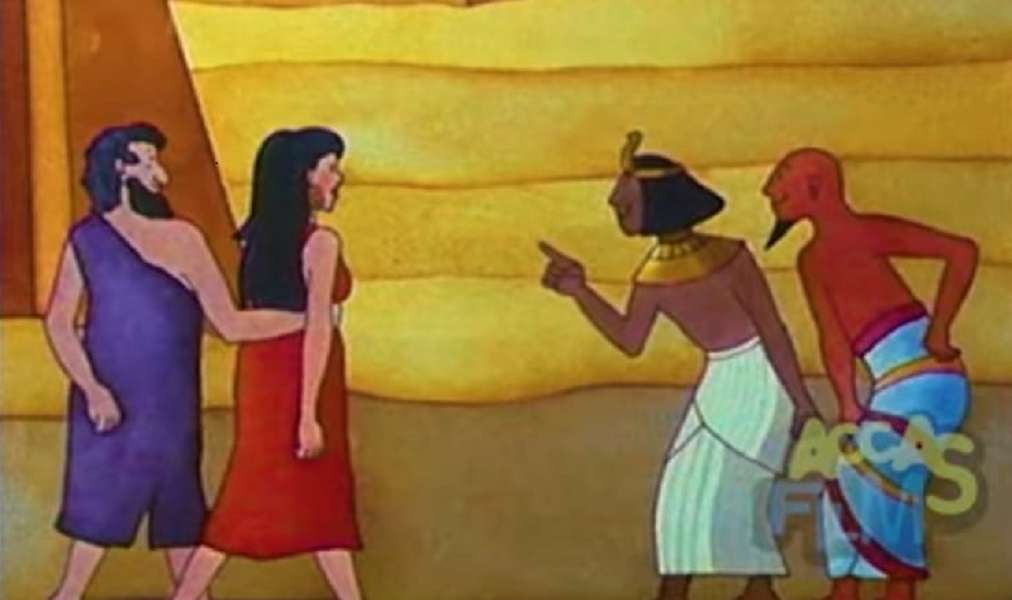 Abraham spotyka faraona puzzle online