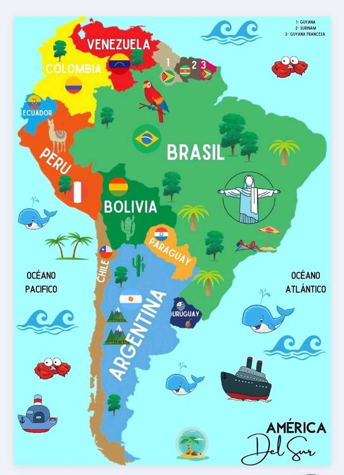Ameryka Południowa puzzle online