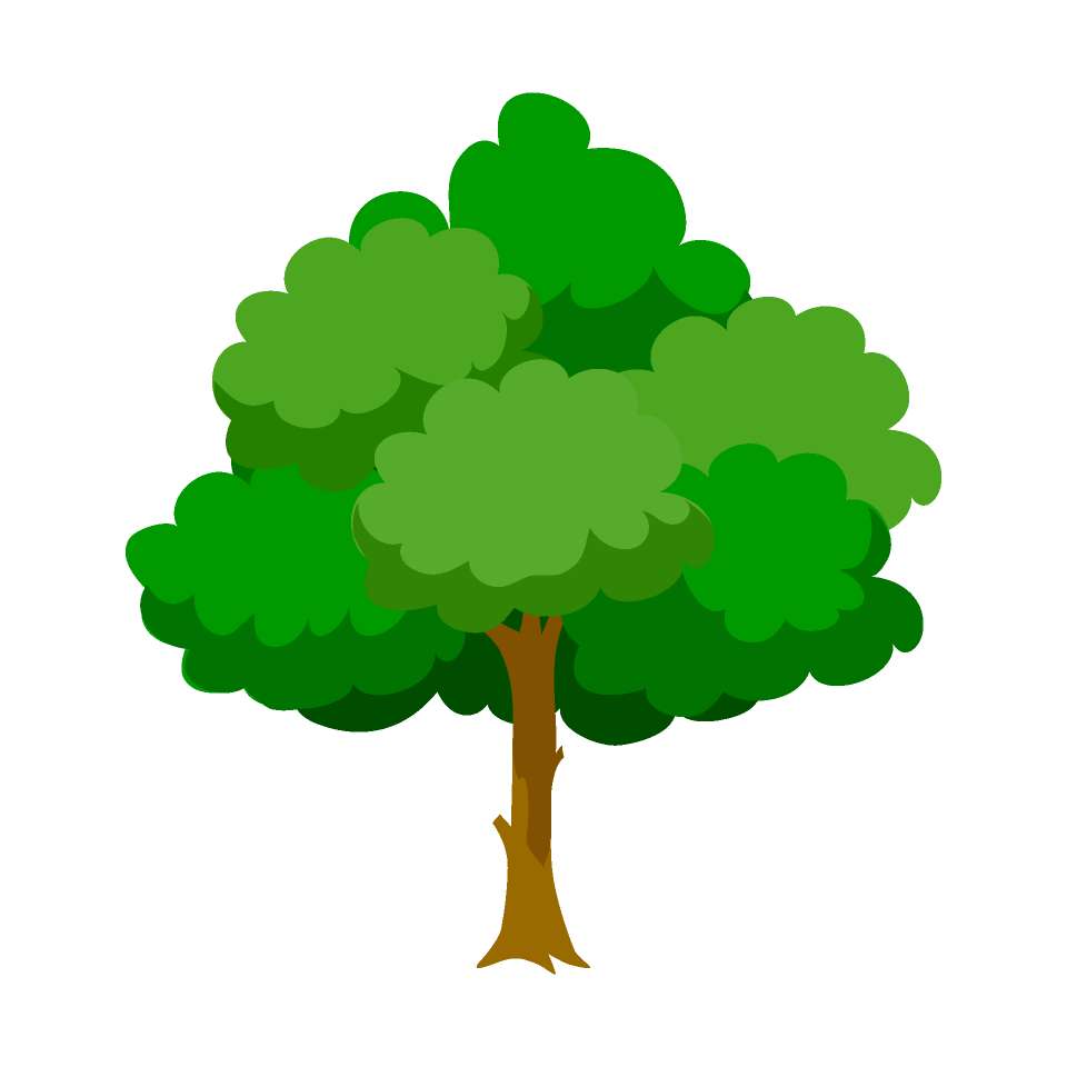 zielone drzewo z pniem puzzle online