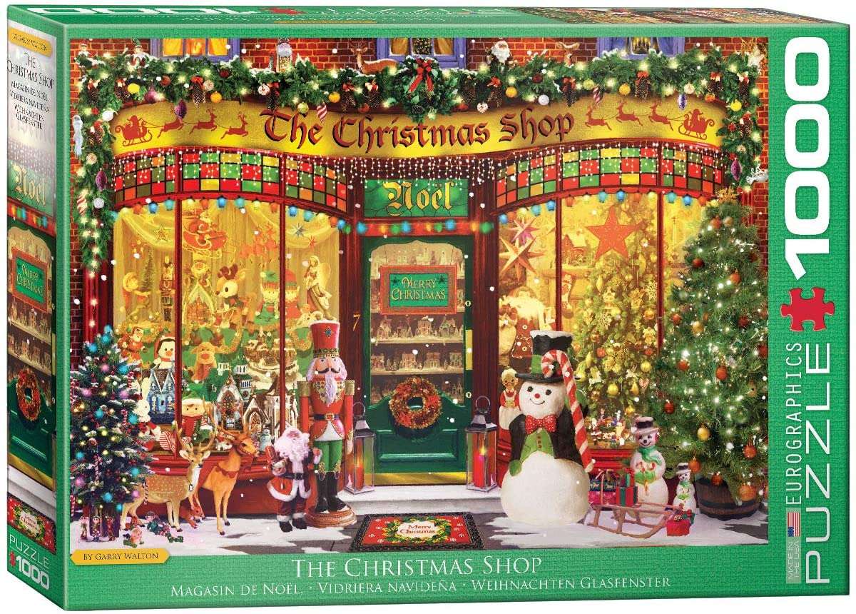 Układanka-sklep-świąteczny puzzle online