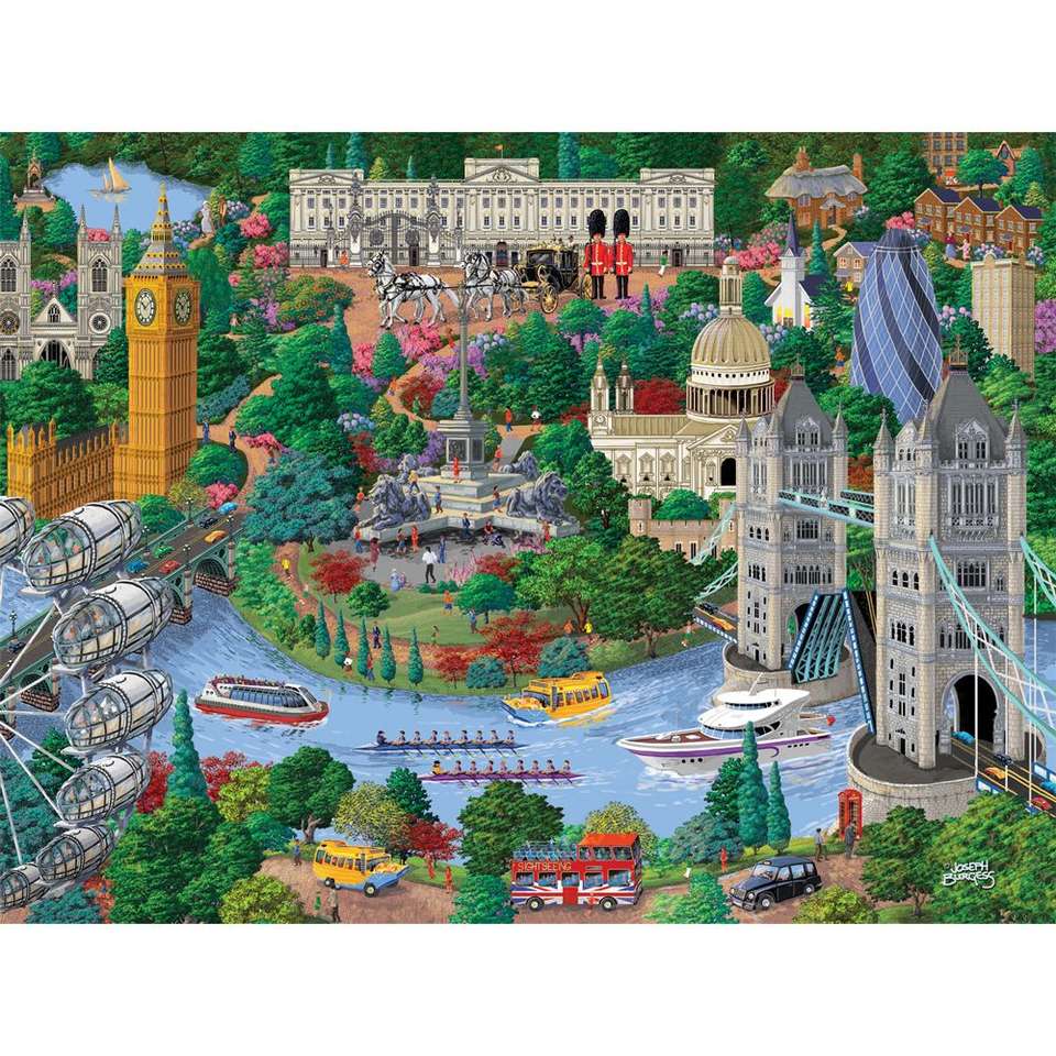 Londyn i rzeka z mostem puzzle online
