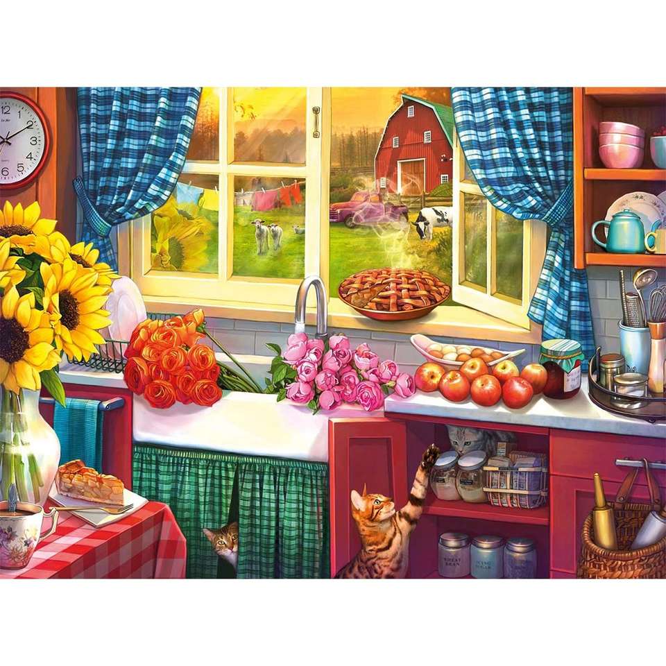 Okno w kuchni puzzle online