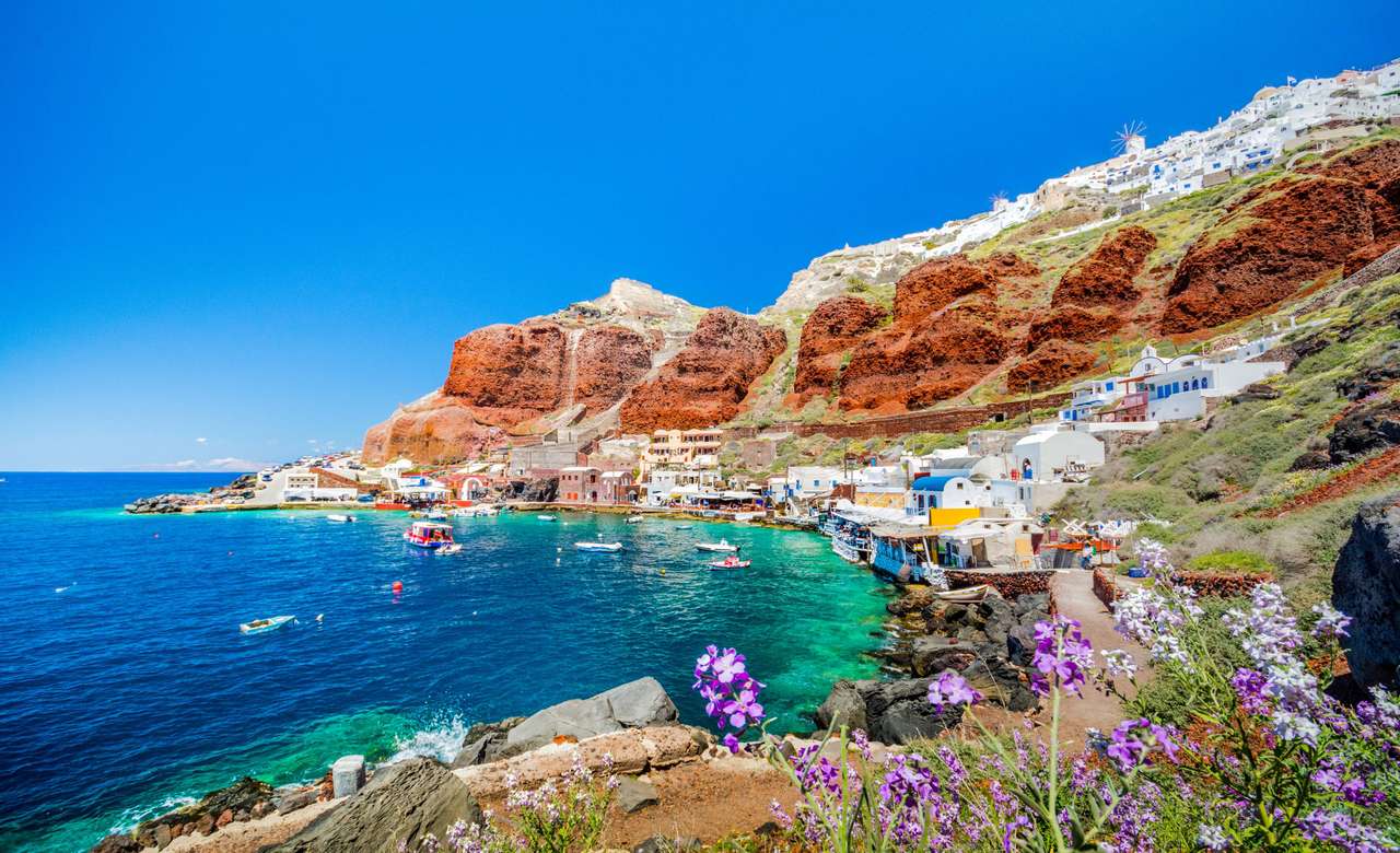 Grecka wyspa Santorini puzzle online