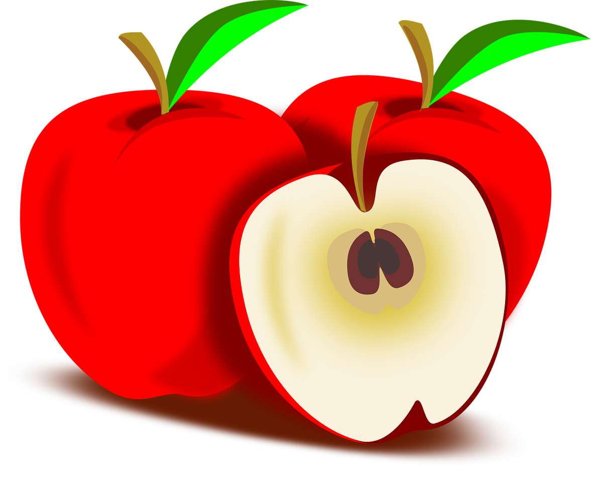 Owoce - jabłka puzzle online