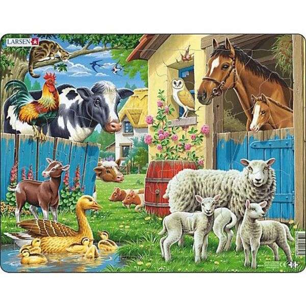 Szczęśliwe zwierzęta na farmie puzzle online