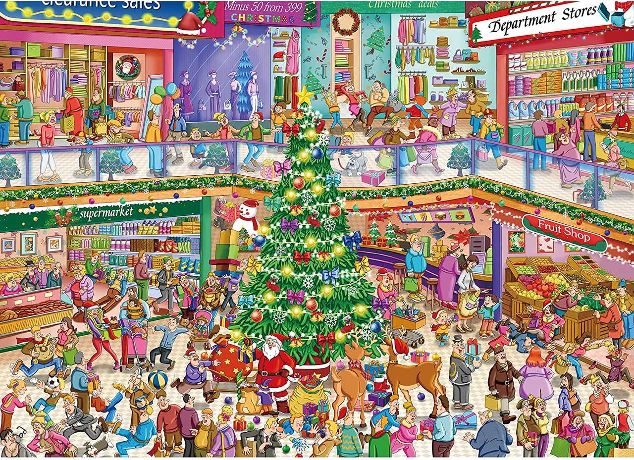 supermarket świąteczny puzzle online