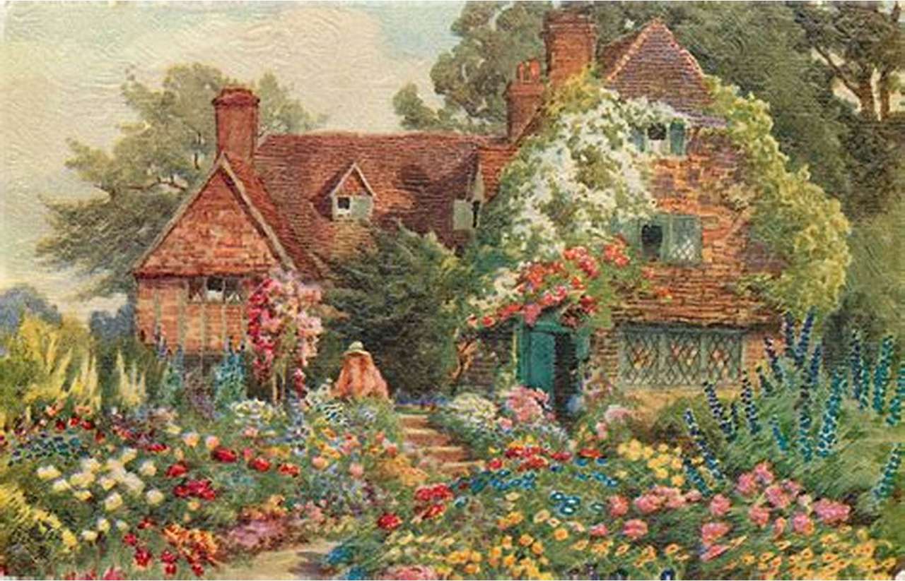 domki ogrodowe kwiaty puzzle online
