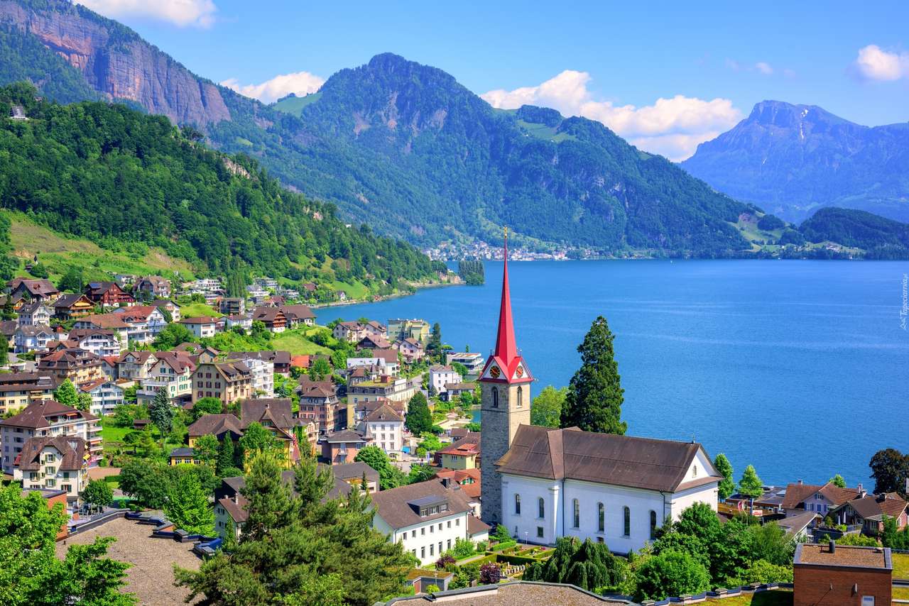 Wybrzeże w Szwajcarii puzzle online