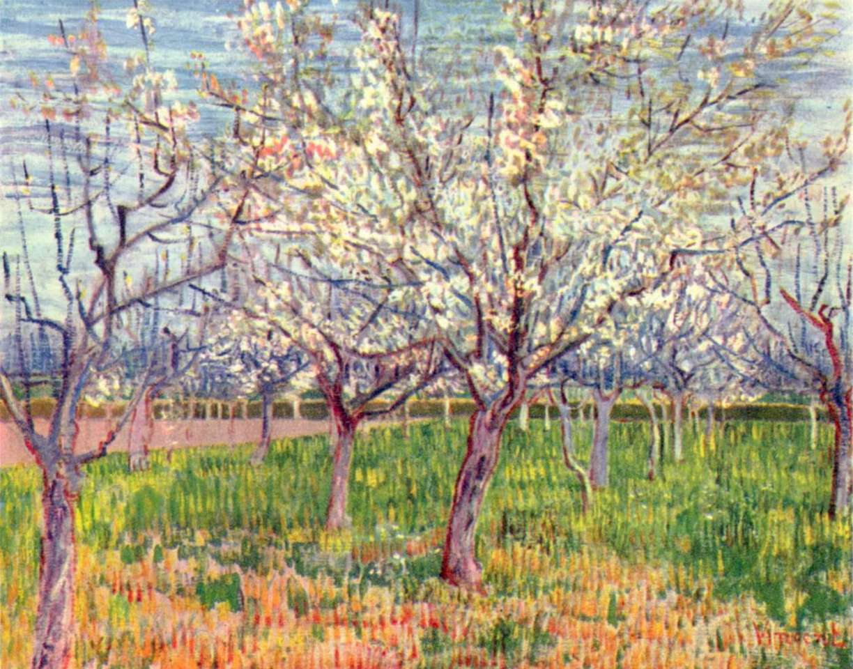 Kwitnące drzewa morelowe (van Gogh) puzzle online