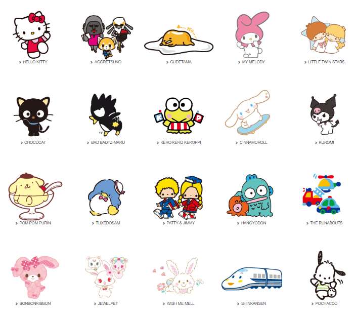 Dyski Sanrio, bdjchb puzzle online