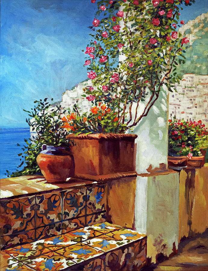 Malowany obraz- Amalfi puzzle online