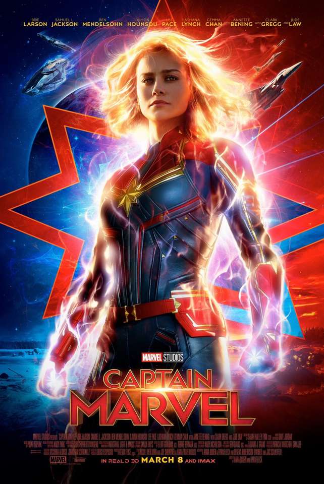 Plakat filmu Kapitan Marvel puzzle online