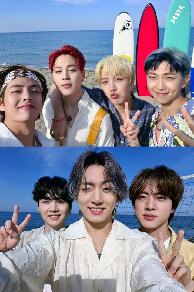 Grupowe selfie Bts puzzle online