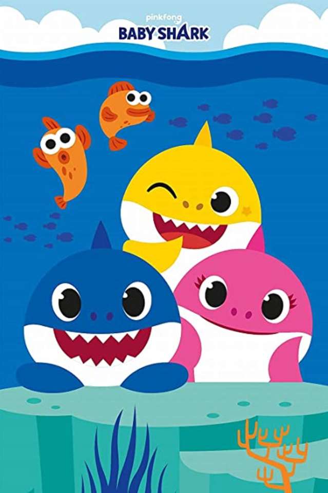 Mały rekin i rodzina! ❤️❤️❤️❤️ puzzle online