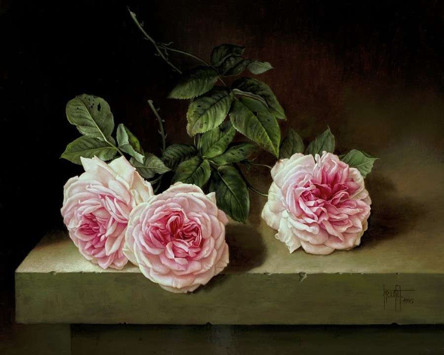 trzy róże puzzle online