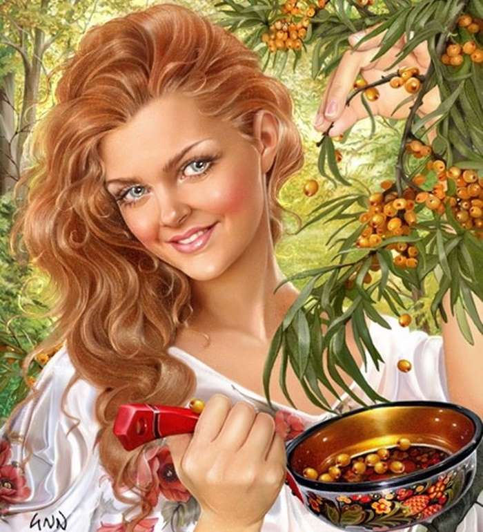 girl picking berries puzzle
