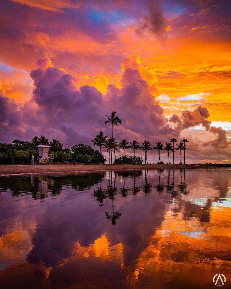 Zachód słońca w Miami puzzle online